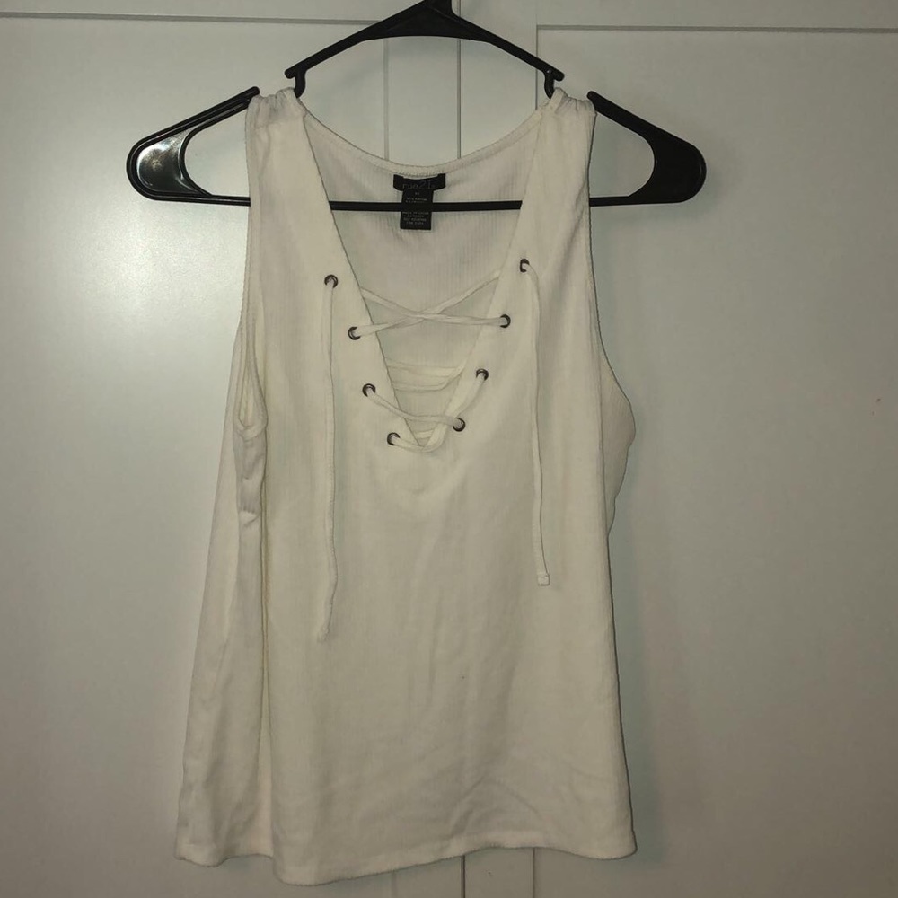 white tank top